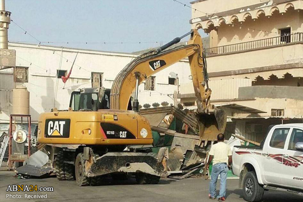 رژیم سعودی مضیف حضرت زهرا(س) را در العوامیه تخریب کرد + عکس