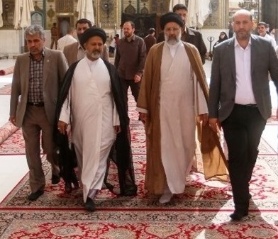 زیارت  بارگاه مطهر علوی توسط حجت‌الاسلام والمسلمین سید ابراهیم رئیسی تولیت آستان قدس رضوی + تصاویر 