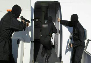 مقابله گارد امنیتی با هواپیما ربا در حین پرواز +فیلم 