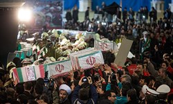 عکس ازتشییع پیکر شهدای حادثه تروریستی تهران