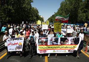 غرفه کوچکی که در راهپیمایی روز قدس سر و صدای زیادی کرد + فیلم 