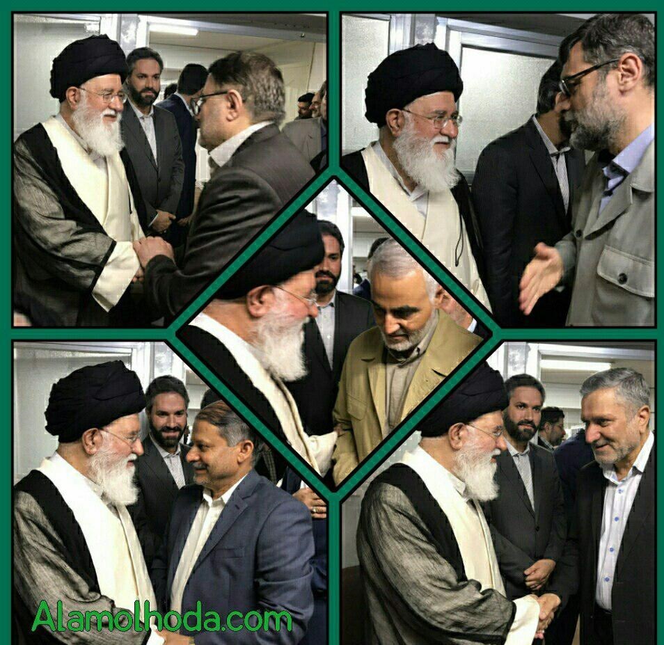 دیدار برخی مسئولان با علمالهدی در عید اول درگذشت همسرش +عکس