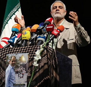 عکس/ مراسم چهلمین روز شهادت سردار نصیری با حضور «حاج قاسم»