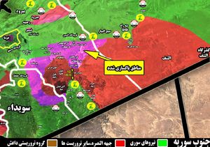 مزدوران آمریکایی نقره داغ شدند؛ تروریست ها در جنوب غرب استان دمشق در آستانه محاصره + نقشه میدانی