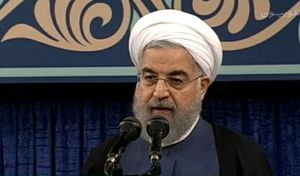 فیلم/ بغض روحانی در مراسم تنفیذ