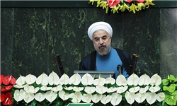 سخنرانی روحانی در مراسم دوازدهمین تحلیف ریاست‌جمهوری آغاز شد