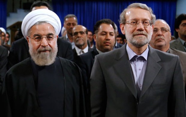 لاریجانی گفت دیگر نمی‌توانم جلوی سوال از روحانی را بگیرم