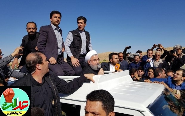 نوبخت: کمبود جا بود، روحانی روی ماشین با مردم صحبت کرد!