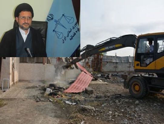 قلع و قمع 15 بنای غیرمجاز در سه روستای شهر گرگان