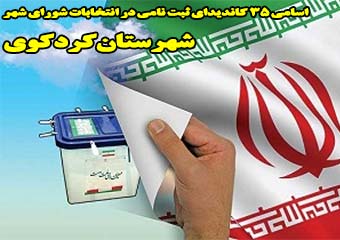 اسامی ۵۹ کاندیدای ثبت نامی در انتخابات شورای شهر کردکوی