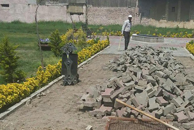 عملیات عمرانی ساماندهی مزار «استاد لطفی» آغاز شد