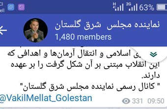 انتشار تصویر ناجور در کانال رسمی یکی از نمایندگان گلستان 