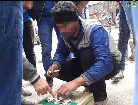 قمار در خیابان های و بازار گنبد کاووس + تصاویر 