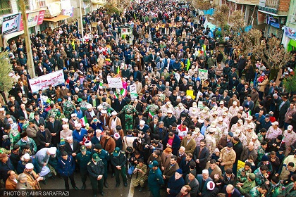 گزارش تصویری ازحضور انقلابی مردم بندرترکمن در زاهپیمایی 22 بهمن