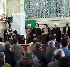 عکس/ مجلس ترحیم مادر همسر رئیس جمهور 
