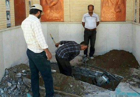  آماده سازی مزار «شهید حججی» در نجف آباد