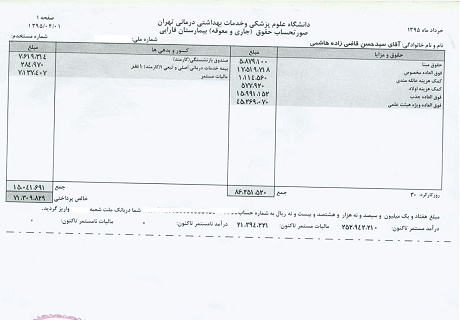 حقوق وزیر بهداشت چقدر است؟ + فیش و اسناد 