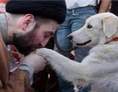  بوسیدن دست یک سگ توسط امام جمعه 