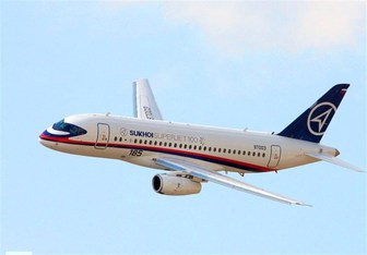 هواپیمای سوپرجت ۱۰۰ روسیه در راه ایران