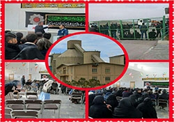 تجمع روستایان نمین در مقابل کارخانه سیمان اردبیل+تصاویر