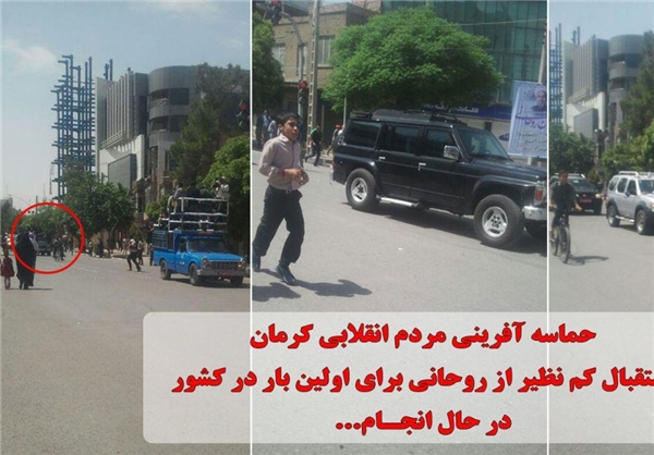 حاشیه‌های سفر روحانی به کرمان/ روحانی وارد شهر بنرها شد/ حضور در مراسم استقبال با چاشنی نمره و ارزشیابی سالانه!