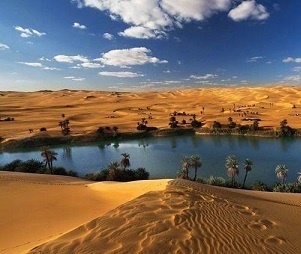 دریاچه‌‌ای در دل کویر /عکس 