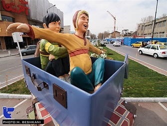 گزارش تصویری: نمایی از المان های نوروزی مشهد مقدس