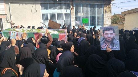 گزارش تصویری ازتشییع و تدفین دو شهید گمنام در شهر سرخنکلا