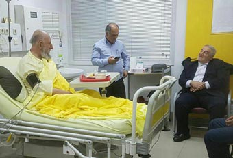 عیادت استاندار گلستان از آیت الله نورمفیدی+عکس