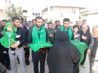 مراسم عزاداری و دسته روی در روستای سالیکنده کردکوی + تصاویر