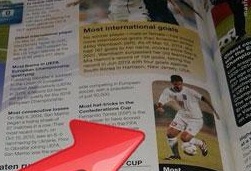 عکس علی دایی در کتاب گینس 