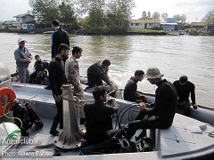 بسیج نیروهای بندرانزلی،برای پیدا کردن جسد شادی سرخیل