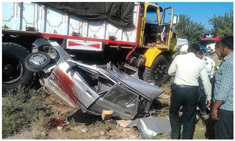 تصادف در محور جنگل گلستان منجر به کشته شدن دو نفر و کشف 105 کیلو تریاک شد