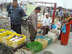 گزارش تصویری از بازار سنتی بندرترکمن (ساعت 9 صبح )