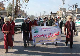 تصاویر/ حرکت کاروان وحدت اهل سنت و تشیع در گالیکش