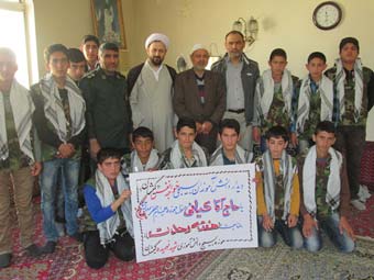 تصاوير/ديدار دانش آموزان بسيجي خواجه نفس با حجه الاسلام كيايي مدير حوزه علميه امام جعفر صادق (ع)  بندرتركمن