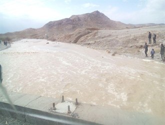 جاری شدن رودخانه گلوله ای هرات، بزرگترین رودخانه شهرستان خاتم 
