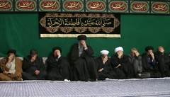 مراسم عزاداری حضرت فاطمه زهرا (س) و ترحیم همشیره مکرمه حضرت آیت الله خامنهای برگزار شد