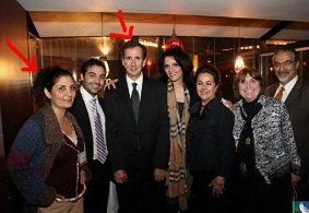 مشایی در کنار لابی نایاک(شورای ملی آمریکائیان ایرانی)