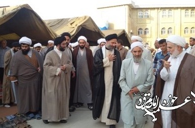 اظهار همدلی و همدردی حجت الاسلام و المسلمین دکتر سید علی طاهری و سید محسن طاهری با فرزندان و شاگردان عالم فرزانه جناب حاج یارمحمدآخوندنظری