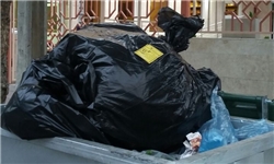انباشت زباله بیمارستانی در سطل‎های زباله بیمارستان قلب گلستان + تصاویر