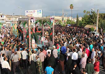 گزارش تصویری از تشییع باشکوه شهدای غواص در کردکوی
