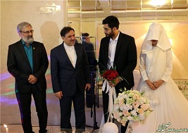 مراسم عقد با حضور برادر روحانی و باجناق ناطق نوری +تصاویر