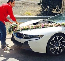 عکس/ ماشین عروس میلیاردی در تهران 