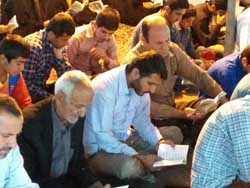 منتظران ظهور در بخش سرفاریاب دعای ندبه را درجوار امامزاده 