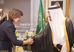 عکسی جنجالی از شاه سعودی در آمریکا 