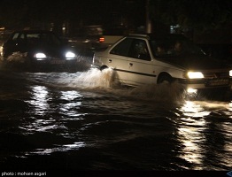 آب گرفتگی شدید معابر گرگان +عکس