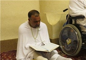 آخرین تصاویر از حج نیمه تمام داود موسوی جانباز قطع دوپا