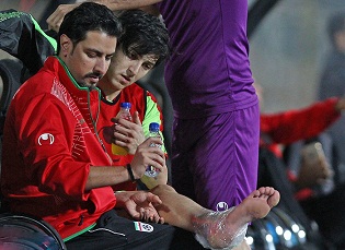 سردار آزمون مصدوم شد/عکس 