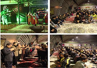 مراسم متمرکز عزاداری سیدالشهدا(ع)، در شب هفتم ماه محرم با حضور حسین صادقلو شهردار گرگان، اعضای شورای اسلامی شهر گرگان
